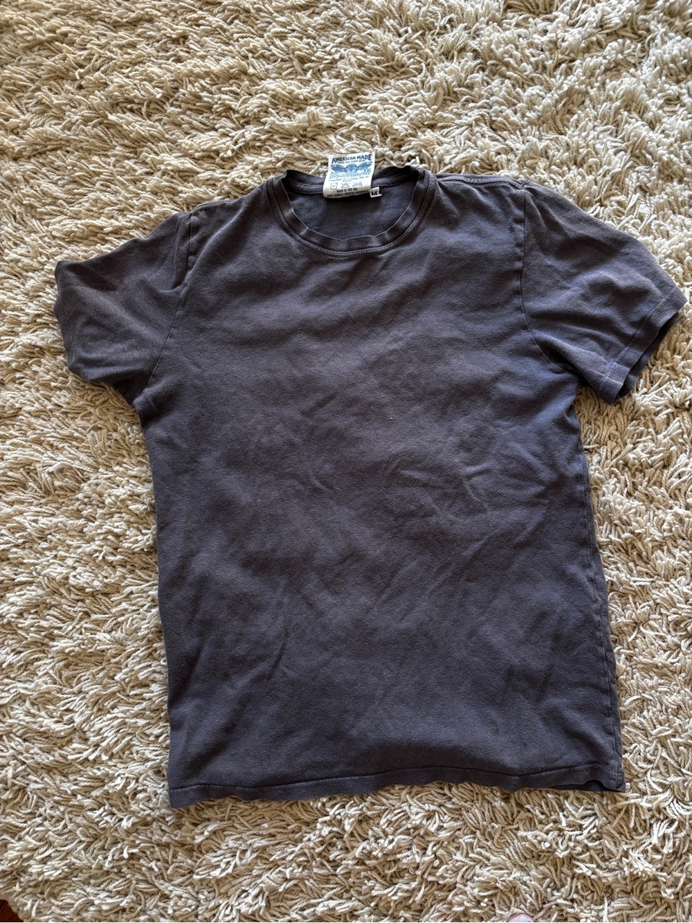 Jungmaven Men's classic grey hemp heavyweight Crewneck T-Shirt